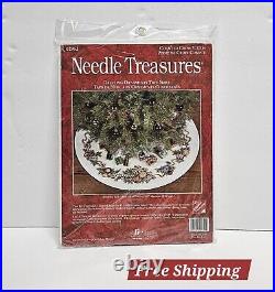 Needle Treasures Dazzling Ornaments Christmas Tree Skirt 02952 Cross Stitch Kit