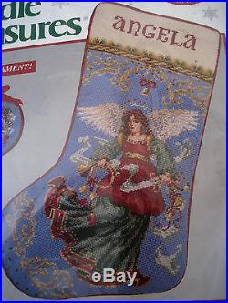 Needle Treasures Needlepoint Holiday Stocking Kit, ANGELIC CHRISTMAS, 06887,16