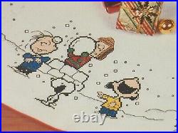 Needle Treasures Peanuts Playmates Cross Stitch Christmas Tree Skirt Kit New NIP