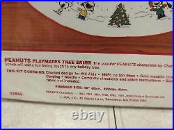 Needle Treasures Peanuts Playmates Cross Stitch Christmas Tree Skirt Kit New NIP