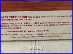 Needle Treasures Peanuts Playmates Cross Stitch Christmas Tree Skirt Kit New NIP