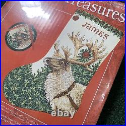 Needle Treasures Stocking Counted Cross Stitch Kit 02982 James Reindeer Dasher