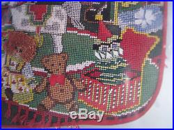 Needlepoint Christmas Candamar Stocking Holiday Craft Kit, SANTA AND TOY, 30641,17