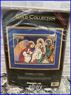 New Birth of Christ Christmas 8563 Cross Stitch Kit Dimensions Gold Collection