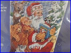 New Bucilla Needlepoint Christmas Stocking Kit #60759 Woodland Storytime Santa