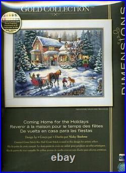 New Dimensions Gold Collection COMING HOME FOR THE HOLIDAYS Cross Stitch Kit