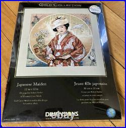 New Dimensions Gold Collection Counted Cross Stitch Kit Japanese Maiden 35109