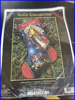 New! Dimensions Gold Heavenly Herald Stocking 8639 Cross Stitch Kit Christmas