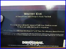 New Dimensions Gold Wintry Eve Cross Stitch Kit Winter Scene Randy Van Beek