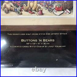 New Dimensions The Gold Collection Buttons N Bears Counted Cross Stitch 35151