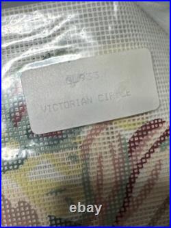 New GLORAFILIA 933 Victorian Circle Cross Stitch Kit Complete Floral VTG England