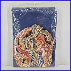 New Sealed Vtg ANGELS OF PEACE Blue Tree Skirt Dimensions Cross Stitch Kit 8717