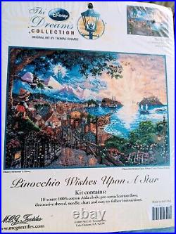New The Disney Dream Collection Pinocchio Wishes Upon A Star Cross Stitch Kit