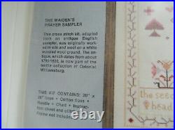 New Williamsburg The Maiden's Prayer Sampler Cross Stitch Kit by Elsa Williams