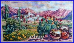 OOP Vintage Dimensions Sunset Window ti the West #13700 Cross Stitch Kit Rare