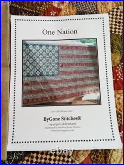 One Nation By ByGone Stitches Cross Stitch complete Kit as charted. All NEW