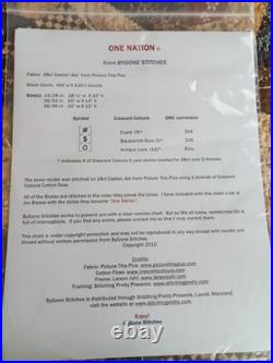 One Nation By ByGone Stitches Cross Stitch complete Kit as charted. All NEW