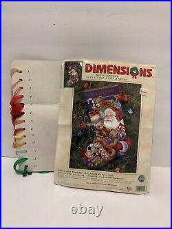 Opened Dimensions 9129 Cross Stitch Santa's Toys Stocking Brackenbury