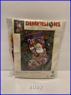 Opened Dimensions 9129 Cross Stitch Santa's Toys Stocking Brackenbury