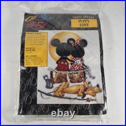 PUPPY LOVE cross stitch kit THE ART OF DISNEY Mickey Minnie Pluto NIP