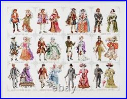 Pako Cross Stitch Kit Historial Dress Sampler Free Shipping