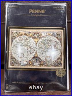 Panna Counted Cross Stitch Kit Map of The World PZ-1842-27 Count Linda 18