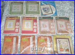 Paragon Bucilla Columbia-Minerva Vintage Cross Stitch Needlecraft Lot of 11 -NEW