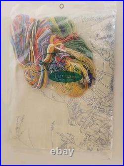 Paragon SPRING FLOWERS Crewel Kit 0711 Vintage Boho Embroidery 18x40 Sealed NIP