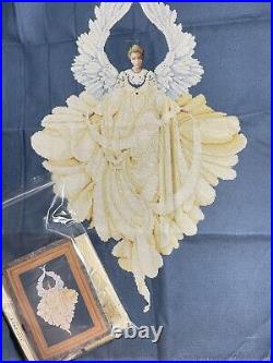 Peace Angel Cross Stitch Lavender & Lace UNFINISHED almost done supplies in kit