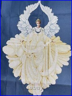 Peace Angel Cross Stitch Lavender & Lace UNFINISHED almost done supplies in kit