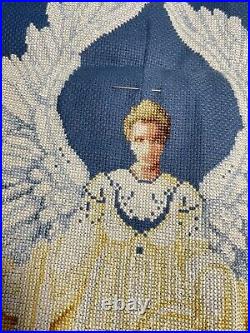 Peace Angel Cross Stitch Lavender & Lace UNFINISHED almost done supplies in kit