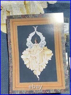 Peace Angel Cross Stitch Lavender & Lace UNFINISHED almost done supplies in kit