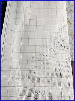 Peace Angel Cross Stitch Lavender & Lace UNFINISHED almost done supplies in kit