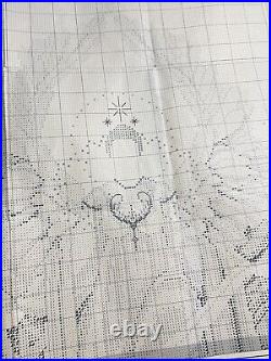 Peace Angel Cross Stitch Lavender & Lace UNFINISHED almost done supplies in kit