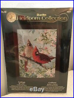 Plaid Bucilla Heirloom Collection Cardinals Hautman Counted Cross Stitch Kit