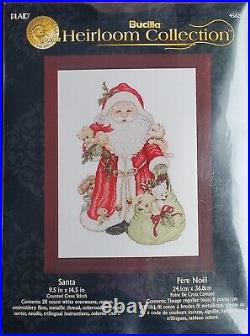 Plaid Bucilla Heirloom Collection Santa Counted Cross Stitch Kit 45621 Sealed
