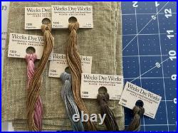 Quaker Garden Loose Feathers # 19 Cross Stitch Kit Blackbird Designs READ OOP