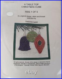 RARE David McCaskill Table Top Christmas Cube Musical Needlepoint Complete KIT