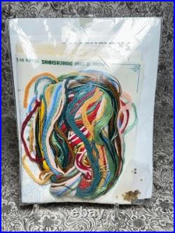 RARE Dimensions Crewel Kit Holly Santa Stocking Christmas 8089 Cross Stitch