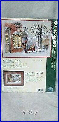 RARE Dimensions Cross Stitch Kit A CHRISTMAS WISH #8804 by Paul Landry Sealed