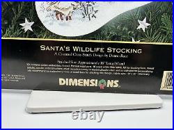 RARE Dimensions Gold Collection Santa's Wildlife Stocking Cross Stitch Kit 8566