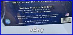 RARE! Dimensions Gold WOODLAND SANTA TREE SKIRT 8742 Christmas Cross Stitch Kit