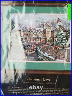 RARE Dimensions The Gold Collection Christmas Cove Counted Cross Stitch kit NEW