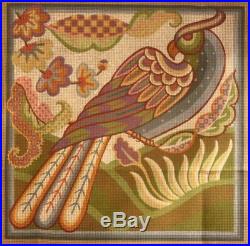 RARE EHRMAN needlepoint JANET HAIGH Tapestry CREWEL PARROT BIRD kit VINTAGE