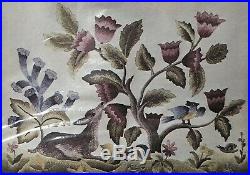 RARE Elsa Williams Crewel Embroidery Kit JACOBEAN FLORAL with WOODLAND ANIMALS