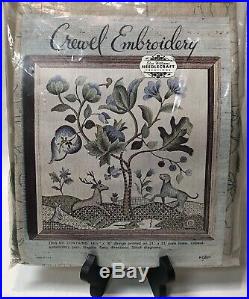 RARE Elsa Williams Crewel Embroidery Kit SHERWOOD JACOBEAN FLORAL #KC607 READ
