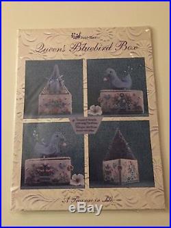 RARE NEW Just Nan Queens Bluebird Box Chart and Finishing Kit OOP Beads Charm