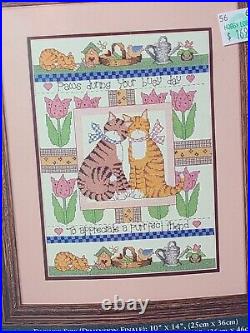 RARE Needle Treasures Counted Cross Stitch Kit 2006 NEW SEALED 04714 Cats 10x14