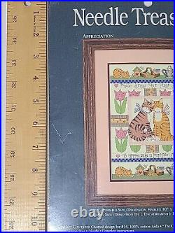 RARE Needle Treasures Counted Cross Stitch Kit 2006 NEW SEALED 04714 Cats 10x14