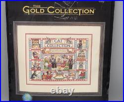 RARE Vintage Dimensions Gold Cat Collection Counted Cross Stitch Kit 35008 1999
